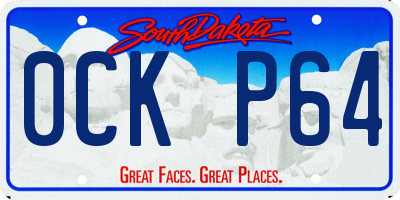 SD license plate 0CKP64
