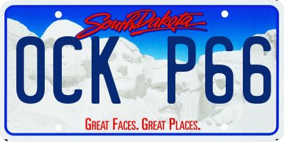 SD license plate 0CKP66