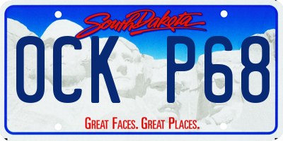 SD license plate 0CKP68