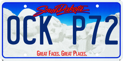SD license plate 0CKP72