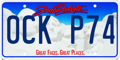 SD license plate 0CKP74