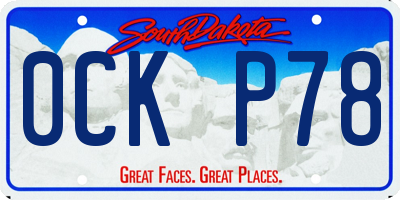 SD license plate 0CKP78