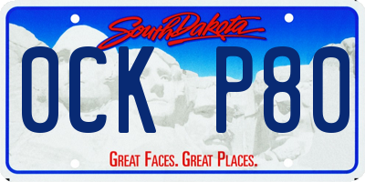 SD license plate 0CKP80