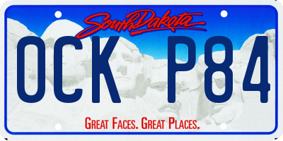 SD license plate 0CKP84