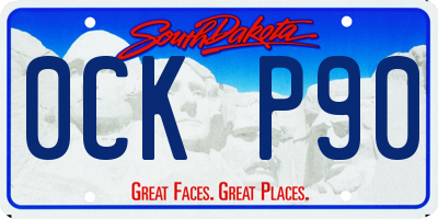 SD license plate 0CKP90