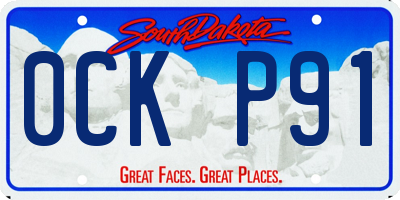 SD license plate 0CKP91