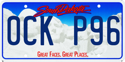 SD license plate 0CKP96