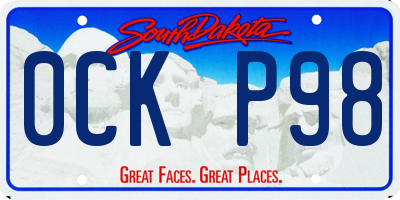 SD license plate 0CKP98