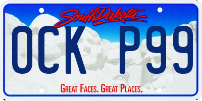 SD license plate 0CKP99