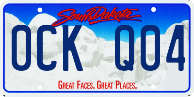 SD license plate 0CKQ04