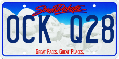 SD license plate 0CKQ28