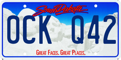 SD license plate 0CKQ42