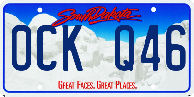 SD license plate 0CKQ46