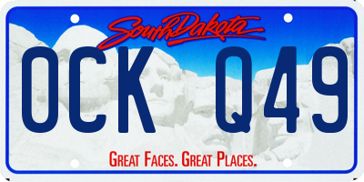 SD license plate 0CKQ49