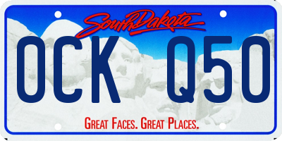 SD license plate 0CKQ50
