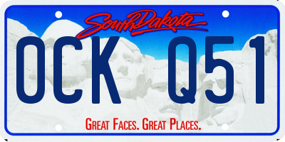 SD license plate 0CKQ51