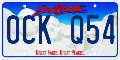 SD license plate 0CKQ54