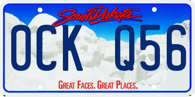 SD license plate 0CKQ56