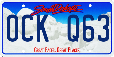 SD license plate 0CKQ63