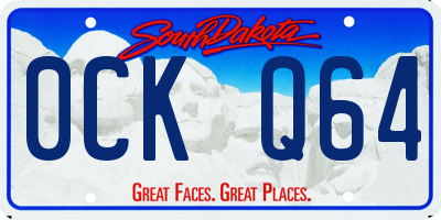 SD license plate 0CKQ64