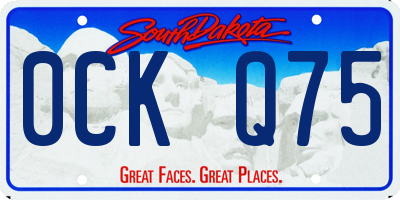 SD license plate 0CKQ75