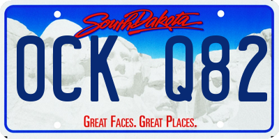 SD license plate 0CKQ82