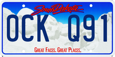 SD license plate 0CKQ91