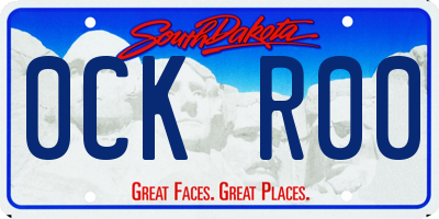 SD license plate 0CKR00