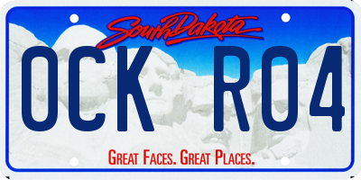 SD license plate 0CKR04