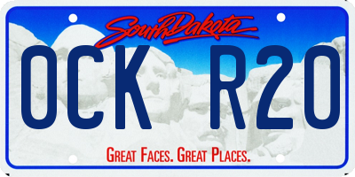 SD license plate 0CKR20