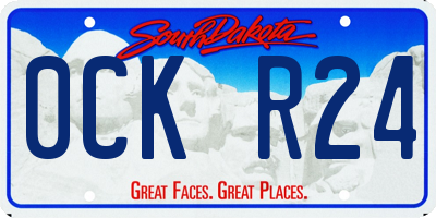 SD license plate 0CKR24