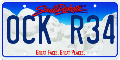 SD license plate 0CKR34