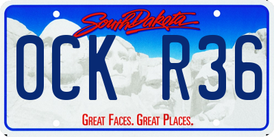 SD license plate 0CKR36