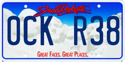 SD license plate 0CKR38