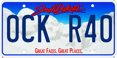 SD license plate 0CKR40