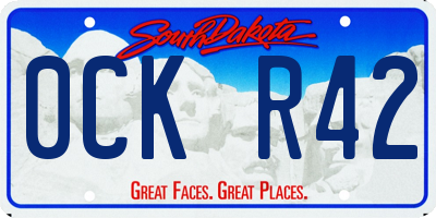 SD license plate 0CKR42