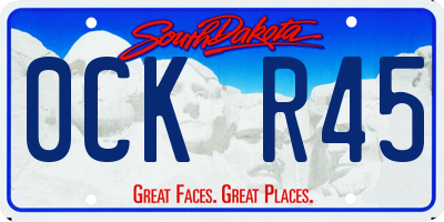 SD license plate 0CKR45