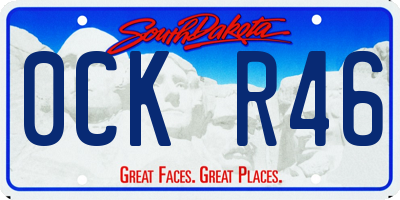 SD license plate 0CKR46