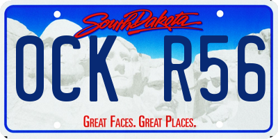 SD license plate 0CKR56