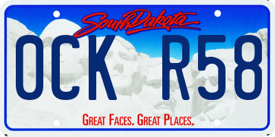 SD license plate 0CKR58