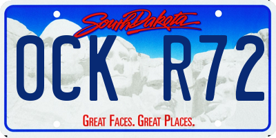 SD license plate 0CKR72