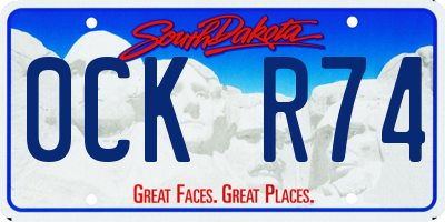 SD license plate 0CKR74