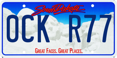 SD license plate 0CKR77