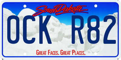 SD license plate 0CKR82