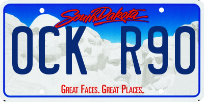 SD license plate 0CKR90