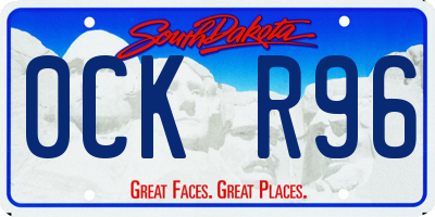 SD license plate 0CKR96