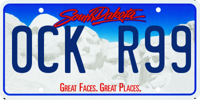 SD license plate 0CKR99