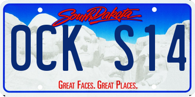 SD license plate 0CKS14