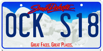 SD license plate 0CKS18