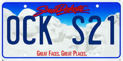 SD license plate 0CKS21